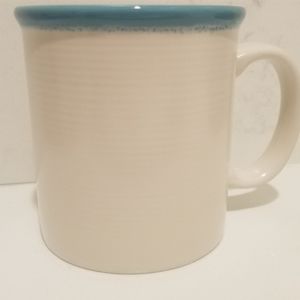 Set of 4 Rare Vintage Stoneware Teal Mugs …